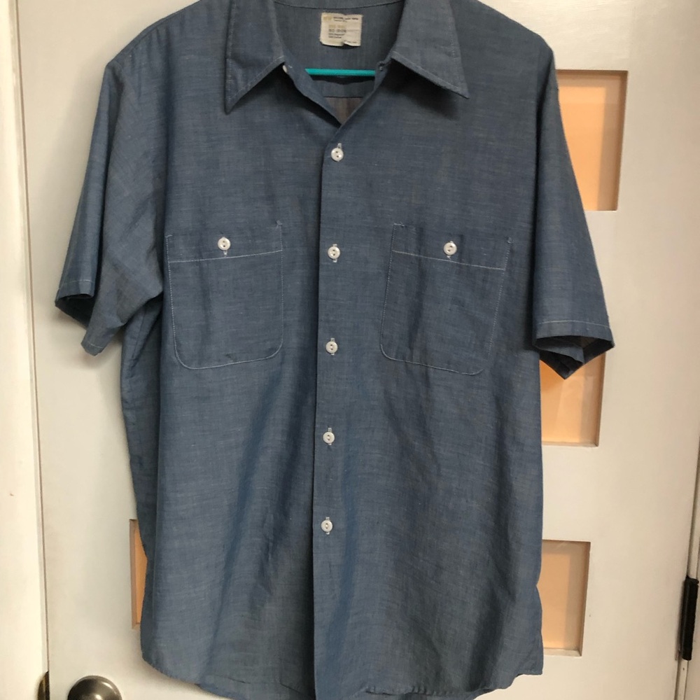 Vintage 1960’s JCP Big Mac Chambray Short Sleeved Shirt in Outstanding Condition